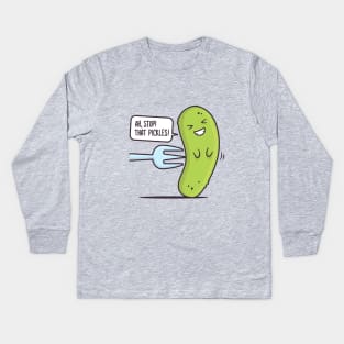 Stop! That Pickles Kids Long Sleeve T-Shirt